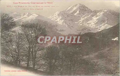 Cartes postales Les Pyrenees Centrales Le Massif du Pic du Midi en hiver vu du Col d Aspin