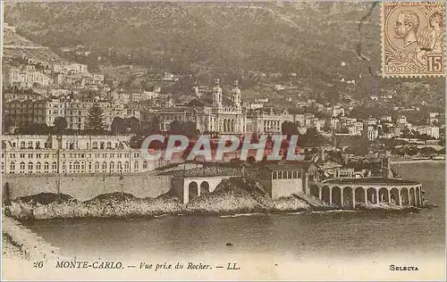 Cartes postales Monte Carlo Vue prise du Rocher