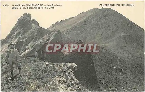 Ansichtskarte AK Massif des Monts Dore Les Rochers entre le Puy Ferrand et le Puy Gros