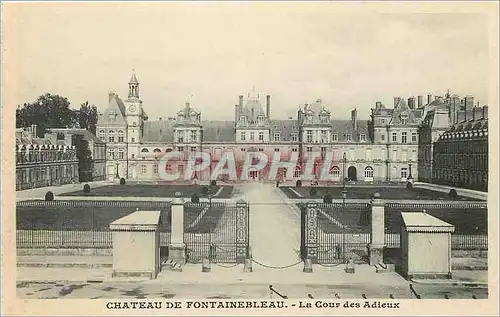 Ansichtskarte AK Chateau de Fontainebleau La Cour des Adieux