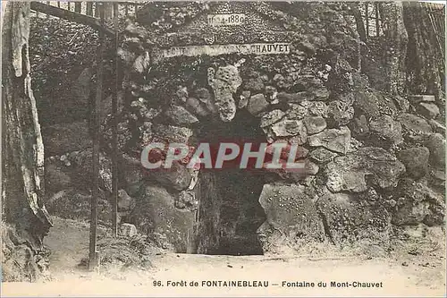 Cartes postales Foret de Fontainebleau Fontaine du Mont Chauvet