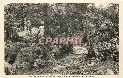 Ansichtskarte AK Foret de Fontainebleau Route cavaliere des Brigands