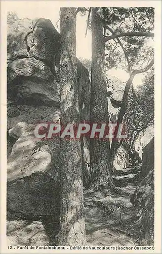 Cartes postales Foret de Fontainebleau Defile de Vaucouleurs  Rocher Cassepot