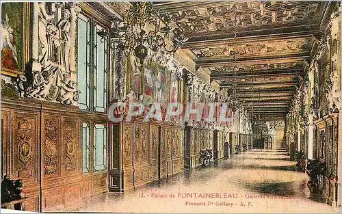 Cartes postales Palais de Fontainebleau Galerie Francois 1er