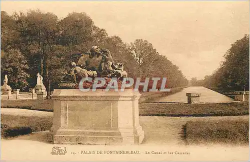 Ansichtskarte AK Palais de Fontainebleau Le Canal et les Cascades