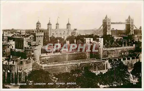 Cartes postales The Tower of London and Tower Bridge