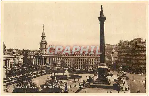 Ansichtskarte AK Nelsons Column Trafalgar Square London