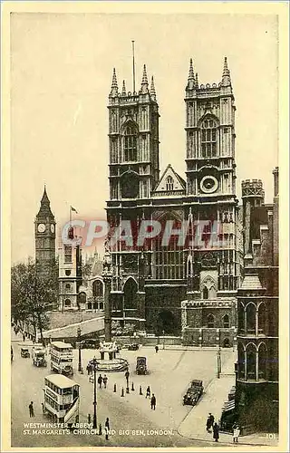 Cartes postales Westminster Abbey St Margarets Church and Big Ben London