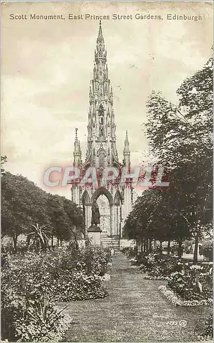 Cartes postales Scott Monument East Princes Street Gardens Edinburgh