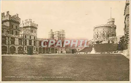 Cartes postales Windsor Castle Grand Quadrangle and round tower
