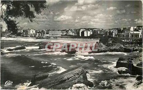 Moderne Karte Biarritz vue vers la grande plage