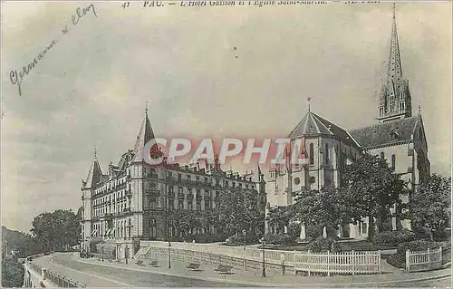 Cartes postales Pau l'hotel casino et l'eglise