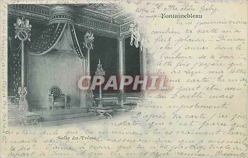 Ansichtskarte AK Fontainebleau Salle du trone (carte 1900)