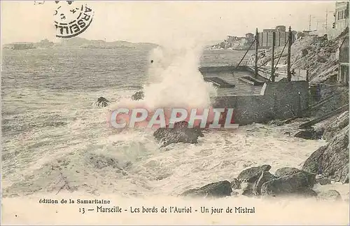 Cartes postales Marseille les bords de l'auriol un jour de mistral