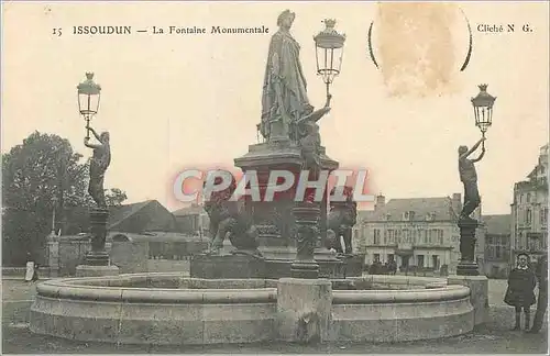 Cartes postales Issoudun la fontaine monumentale Lion