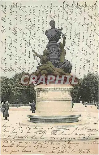 Cartes postales Paris monument de l'amira francis garnier