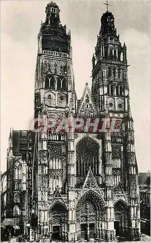 Moderne Karte Tours la cathedrale saint gatien