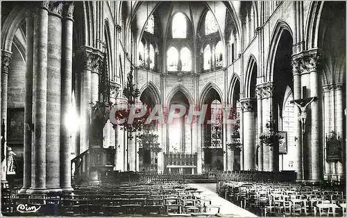 Moderne Karte Lagny (S et M) interieur de l'eglise