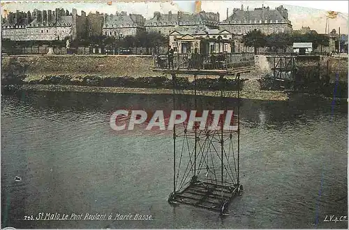 Cartes postales St Malo le pont reulant a maree basse
