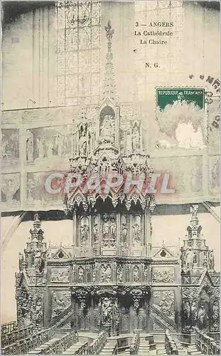 Cartes postales Angers la cathedrale la chaire