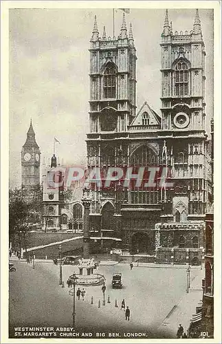 Cartes postales moderne London Westminster abbey st margaret's church and big ben