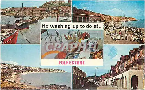 Cartes postales moderne Folkestone no washing up to do at