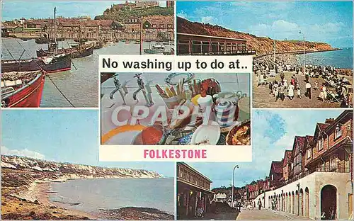 Moderne Karte Folkestone no washing up to do at