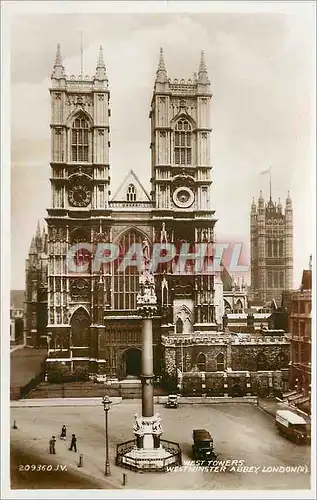 Cartes postales London West towers westminster abbey