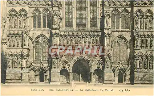 Cartes postales Salisbury la cathedrale le portail