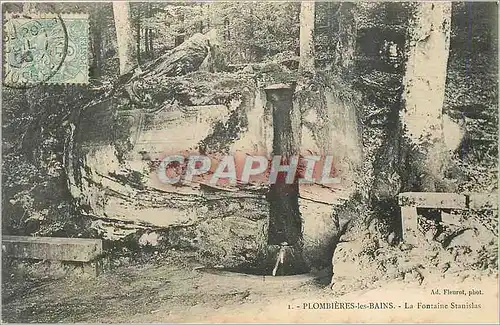 Cartes postales Plomblieres les bains la fontaine stanislas