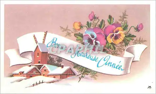 Cartes postales Bonne heureuse annee Moulin