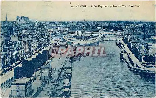 Ansichtskarte AK Nantes l'ile feydeau prise du transborduer