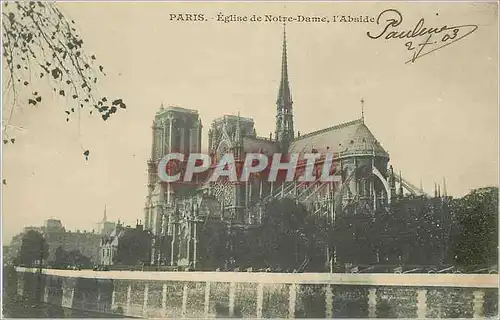 Cartes postales Paris eglise de N D l'abside