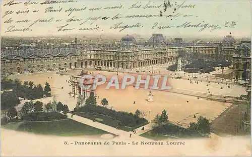 Cartes postales Panorama du Paris le nouveau Louvre