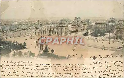 Cartes postales Paris panorama le nouveau Louvre