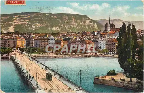 Cartes postales Geneve Bvic du mont blanc et le grand
