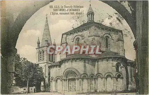 Cartes postales AGA la charente historique Saint michel d'entraigues l'eglise monument hist classe