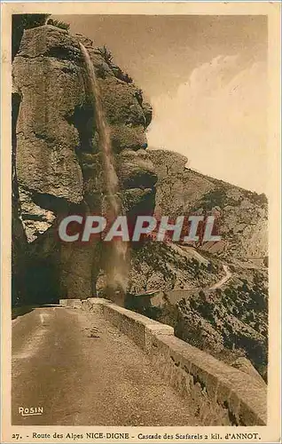 Cartes postales Route des alpes Nice digne cascade des scafarels a kil d'annot