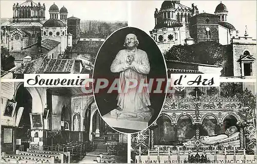 Cartes postales moderne Ars(ain) souvenir l'ancienne et la nouvelle eglise saint cure d'ars interieur de la vieille egli