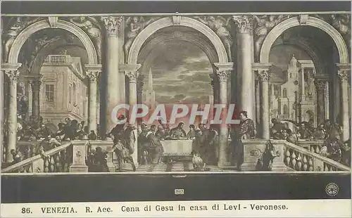 Cartes postales Venezia R acc cena di gesu in casa di levi veronese