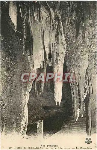 Cartes postales Les Pyrenees grottes de Betharram partie inferieur la casse tete