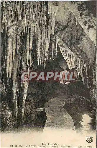 Cartes postales Grottes de Betharram partie interieur les larmes