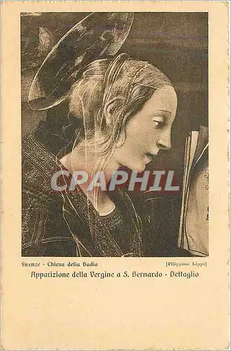 Cartes postales Firenze chiesa della badia apparizione della vergine a S Bernardo dettaglio