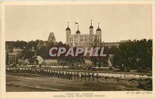 Cartes postales London tower general view from tower bridge