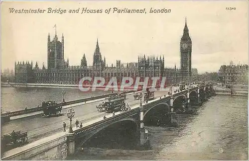 Cartes postales London westminster bridge and houses of parliament