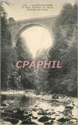 Cartes postales Saint sauveur le pont napoleon 65 m au dessus du torrent