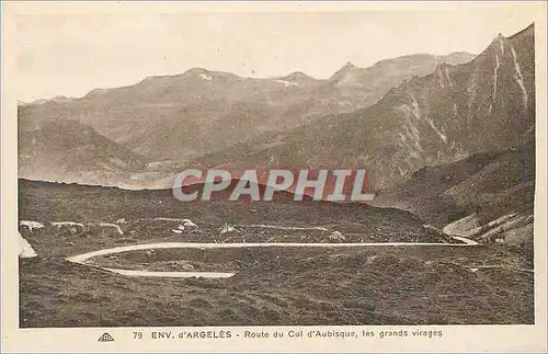 Ansichtskarte AK Env d'Argeles route du col d'aubisque les grand virages