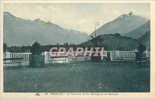 Ansichtskarte AK Argeles la terrasse et les montagnes de bareges