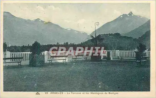 Cartes postales Argeles la terrasse et les montagnes de bareges