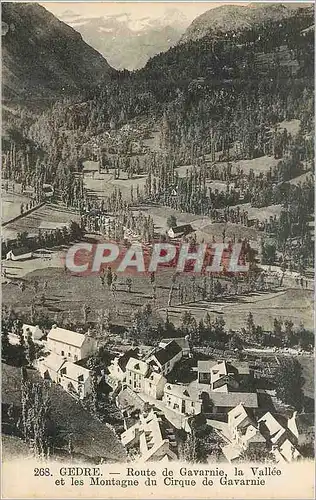 Cartes postales Gedre route de Gavarnie la vallee et les montagnes du cirque de Gavarnie